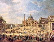 Panini, Giovanni Paolo Departure of Duc de Choiseul from the Piazza di St. Pietro USA oil painting artist